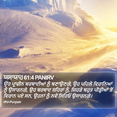ਯਸਾਯਾਹ 61:4 PANIRV Bible Verse Image