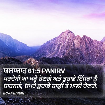 ਯਸਾਯਾਹ 61:5 PANIRV Bible Verse Image