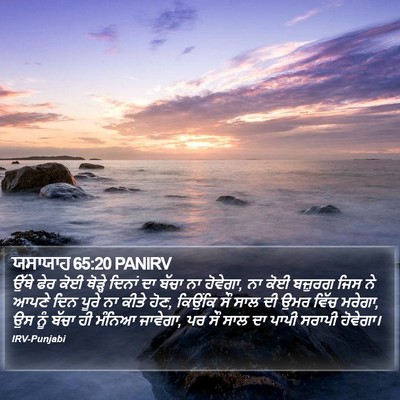 ਯਸਾਯਾਹ 65:20 PANIRV Bible Verse Image