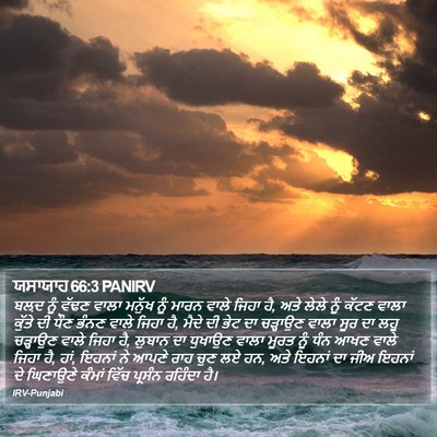 ਯਸਾਯਾਹ 66:3 PANIRV Bible Verse Image