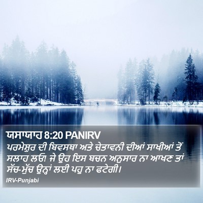 ਯਸਾਯਾਹ 8:20 PANIRV Bible Verse Image