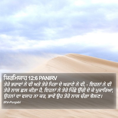 ਯਿਰਮਿਯਾਹ 12:6 PANIRV Bible Verse Image