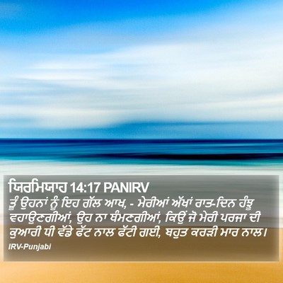 ਯਿਰਮਿਯਾਹ 14:17 PANIRV Bible Verse Image