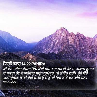 ਯਿਰਮਿਯਾਹ 14:22 PANIRV Bible Verse Image