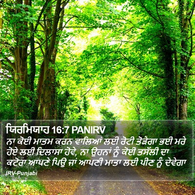 ਯਿਰਮਿਯਾਹ 16:7 PANIRV Bible Verse Image