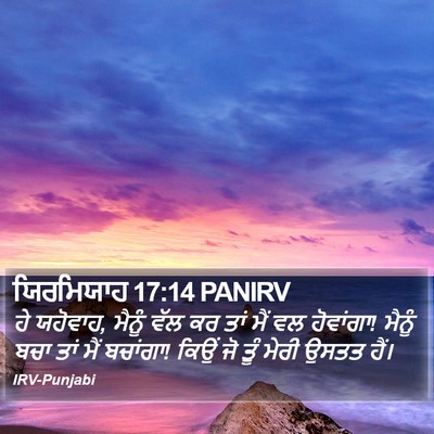ਯਿਰਮਿਯਾਹ 17:14 PANIRV Bible Verse Image