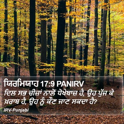 ਯਿਰਮਿਯਾਹ 17:9 PANIRV Bible Verse Image