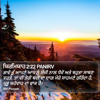 ਯਿਰਮਿਯਾਹ 2:22 PANIRV Bible Verse Image