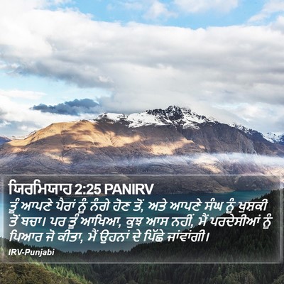 ਯਿਰਮਿਯਾਹ 2:25 PANIRV Bible Verse Image