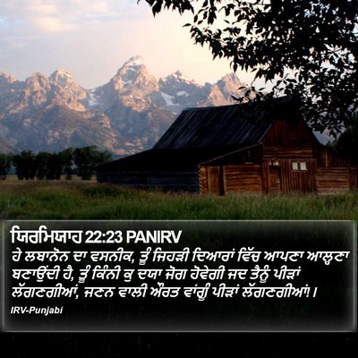 ਯਿਰਮਿਯਾਹ 22:23 PANIRV Bible Verse Image