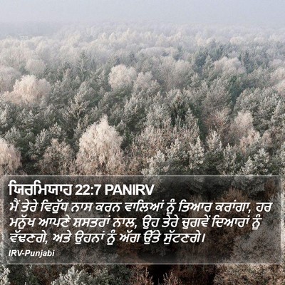 ਯਿਰਮਿਯਾਹ 22:7 PANIRV Bible Verse Image