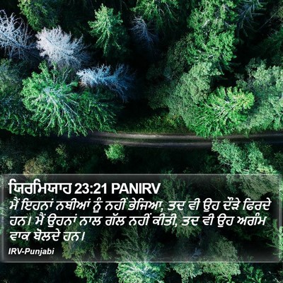 ਯਿਰਮਿਯਾਹ 23:21 PANIRV Bible Verse Image