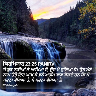 ਯਿਰਮਿਯਾਹ 23:25 PANIRV Bible Verse Image
