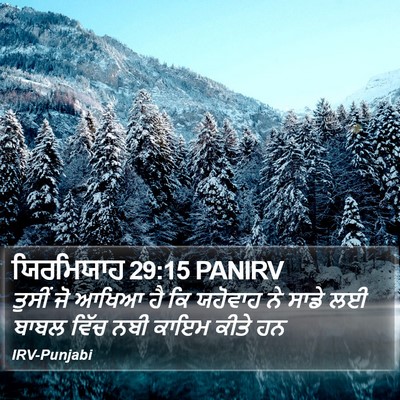 ਯਿਰਮਿਯਾਹ 29:15 PANIRV Bible Verse Image