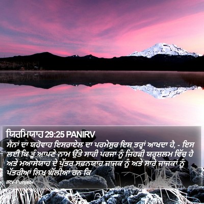 ਯਿਰਮਿਯਾਹ 29:25 PANIRV Bible Verse Image