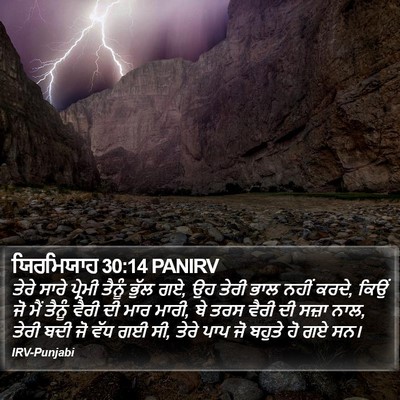ਯਿਰਮਿਯਾਹ 30:14 PANIRV Bible Verse Image