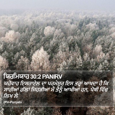 ਯਿਰਮਿਯਾਹ 30:2 PANIRV Bible Verse Image