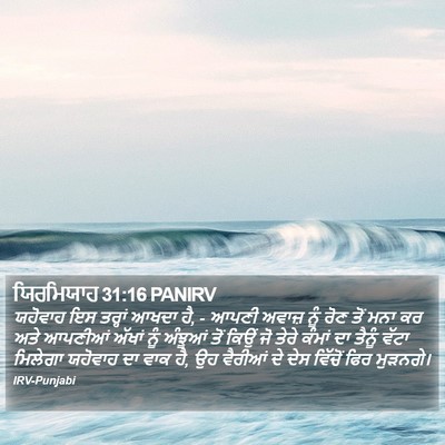ਯਿਰਮਿਯਾਹ 31:16 PANIRV Bible Verse Image