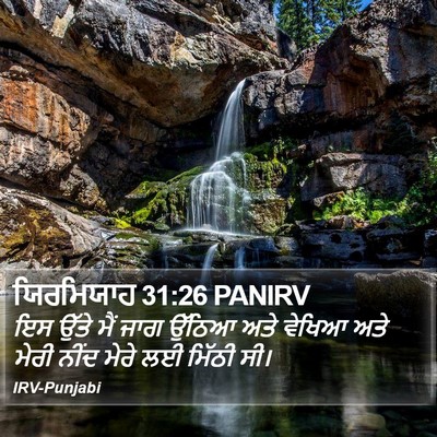 ਯਿਰਮਿਯਾਹ 31:26 PANIRV Bible Verse Image