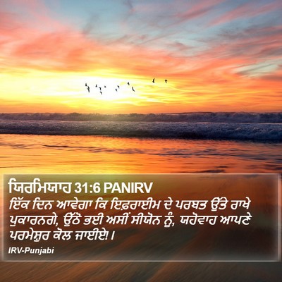 ਯਿਰਮਿਯਾਹ 31:6 PANIRV Bible Verse Image