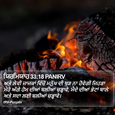ਯਿਰਮਿਯਾਹ 33:18 PANIRV Bible Verse Image
