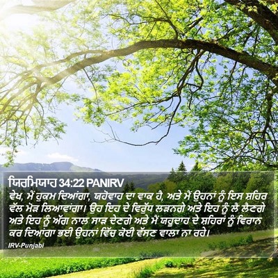 ਯਿਰਮਿਯਾਹ 34:22 PANIRV Bible Verse Image