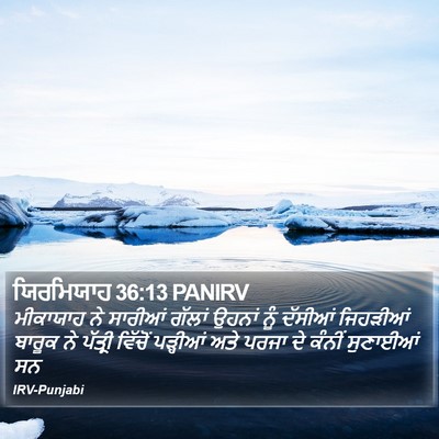 ਯਿਰਮਿਯਾਹ 36:13 PANIRV Bible Verse Image