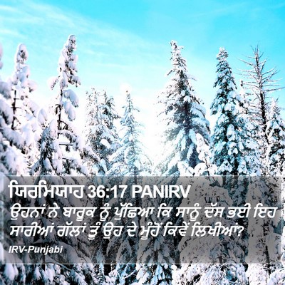 ਯਿਰਮਿਯਾਹ 36:17 PANIRV Bible Verse Image