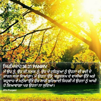 ਯਿਰਮਿਯਾਹ 36:31 PANIRV Bible Verse Image