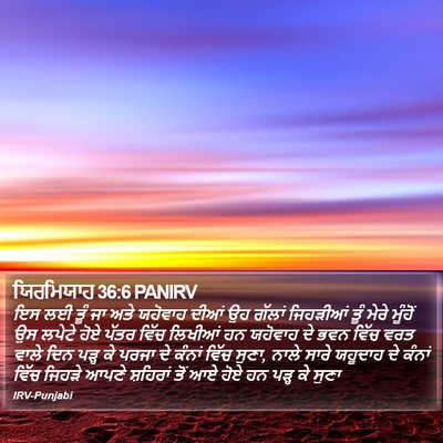 ਯਿਰਮਿਯਾਹ 36:6 PANIRV Bible Verse Image