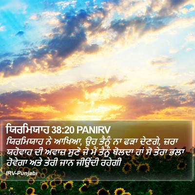 ਯਿਰਮਿਯਾਹ 38:20 PANIRV Bible Verse Image