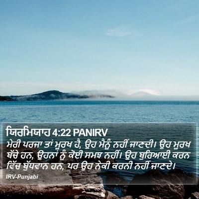 ਯਿਰਮਿਯਾਹ 4:22 PANIRV Bible Verse Image