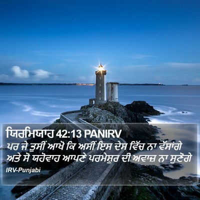 ਯਿਰਮਿਯਾਹ 42:13 PANIRV Bible Verse Image