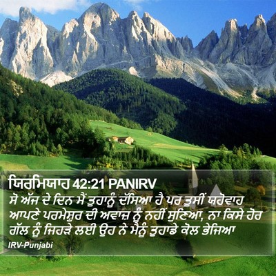 ਯਿਰਮਿਯਾਹ 42:21 PANIRV Bible Verse Image