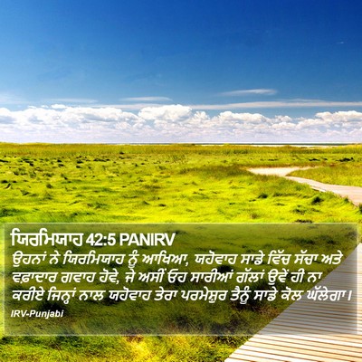 ਯਿਰਮਿਯਾਹ 42:5 PANIRV Bible Verse Image