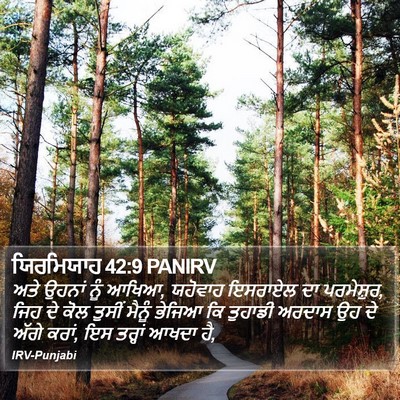 ਯਿਰਮਿਯਾਹ 42:9 PANIRV Bible Verse Image