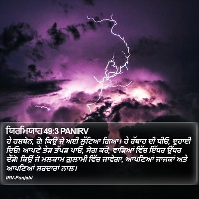 ਯਿਰਮਿਯਾਹ 49:3 PANIRV Bible Verse Image