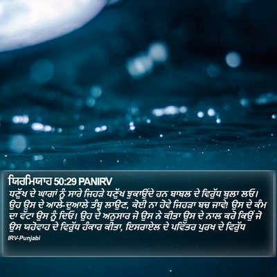 ਯਿਰਮਿਯਾਹ 50:29 PANIRV Bible Verse Image