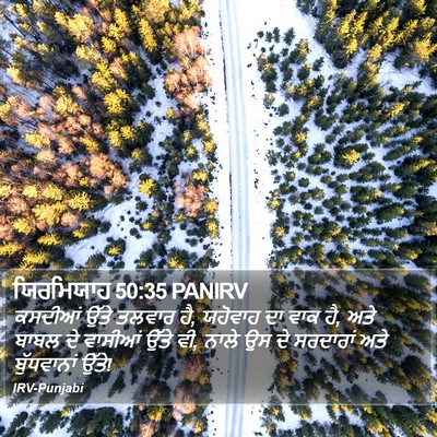 ਯਿਰਮਿਯਾਹ 50:35 PANIRV Bible Verse Image