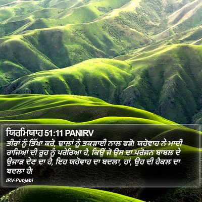 ਯਿਰਮਿਯਾਹ 51:11 PANIRV Bible Verse Image