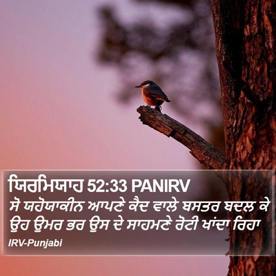 ਯਿਰਮਿਯਾਹ 52:33 PANIRV Bible Verse Image