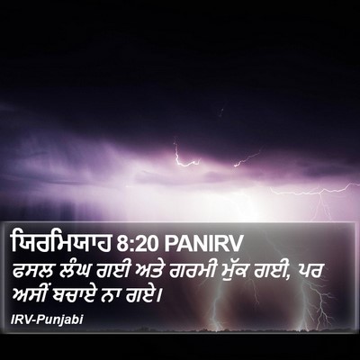 ਯਿਰਮਿਯਾਹ 8:20 PANIRV Bible Verse Image