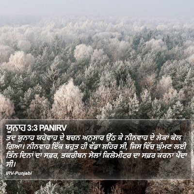 ਯੂਨਾਹ 3:3 PANIRV Bible Verse Image
