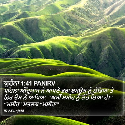 ਯੂਹੰਨਾ 1:41 PANIRV Bible Verse Image