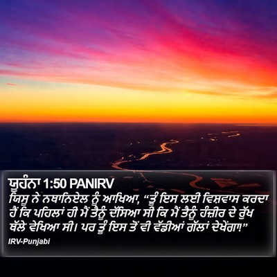 ਯੂਹੰਨਾ 1:50 PANIRV Bible Verse Image