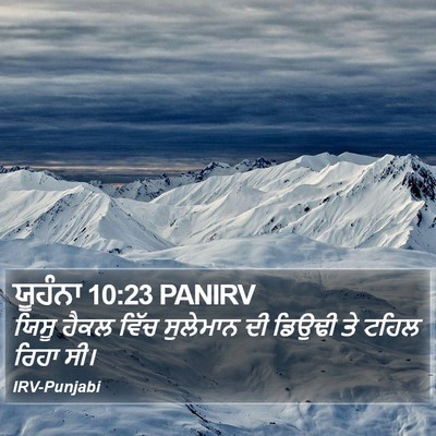 ਯੂਹੰਨਾ 10:23 PANIRV Bible Verse Image