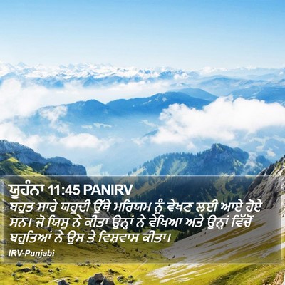 ਯੂਹੰਨਾ 11:45 PANIRV Bible Verse Image