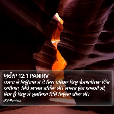 ਯੂਹੰਨਾ 12:1 PANIRV Bible Verse Image