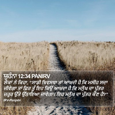 ਯੂਹੰਨਾ 12:34 PANIRV Bible Verse Image