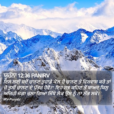 ਯੂਹੰਨਾ 12:36 PANIRV Bible Verse Image